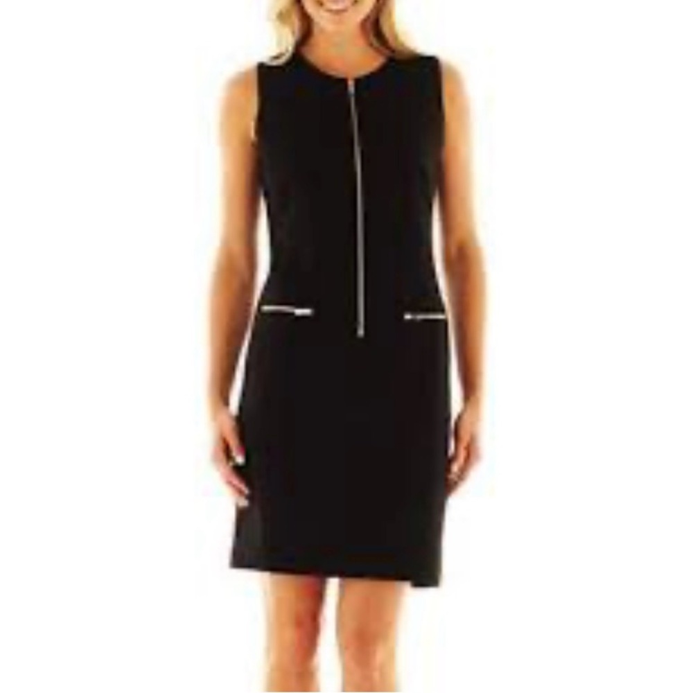 Calvin Klein Snake Print Gold Zip Up Moto Style Bandage Dress Size 4/6